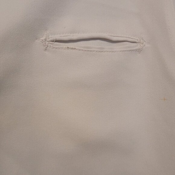 Vintage US Navy Enlisted Dress Jumper Cracker Jack White 42R Patches NMCB 5 - Picture 6 of 11